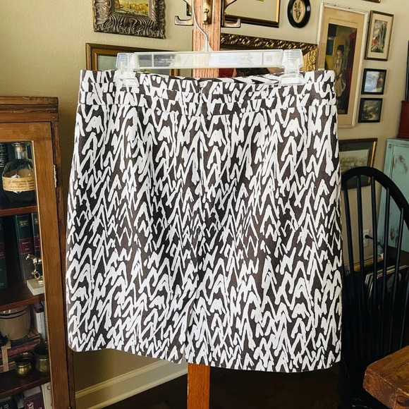 LOFT women’s textured contemporary abstract pencil skirt SZ 10 black white - Picture 5 of 10